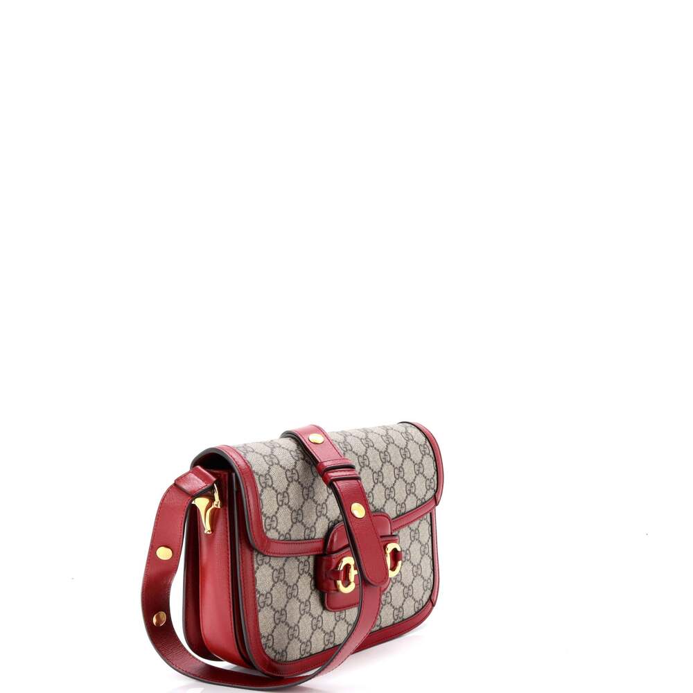Gucci Horsebit Shoulder Bag Gg Coated #202431G21B - Picture 2 of 7